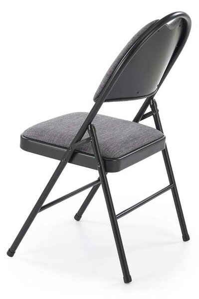 Scaun K566, gri/negru, stofa clasica/otel, 46x53x86 cm