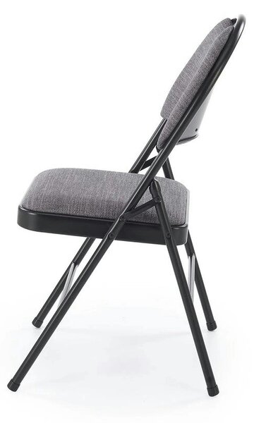 Scaun K566, gri/negru, stofa clasica/otel, 46x53x86 cm