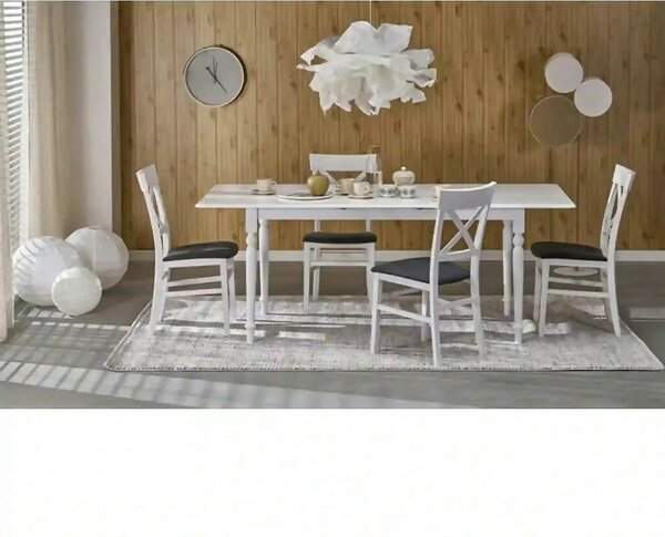 Masa extensibila NELSON, alb, 160/200x90x76 cm