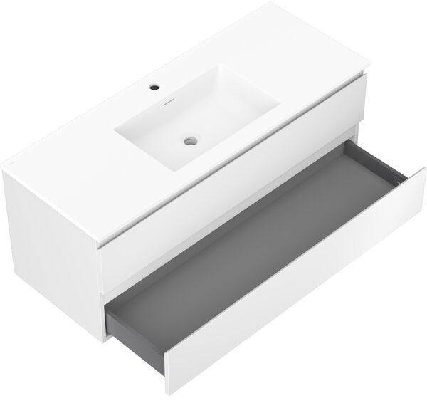Mexen Orio, mobilier de baie 120 cm cu lavoar Otis, 2 sertare, alb mat, 91A10-12047-2-BFF01-W18M01