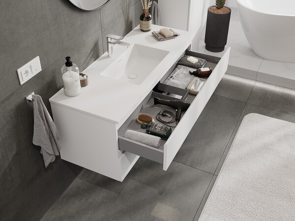 Mexen Orio, mobilier de baie 120 cm cu lavoar Otis, 2 sertare, alb mat, 91A10-12047-2-BFF01-W18M01