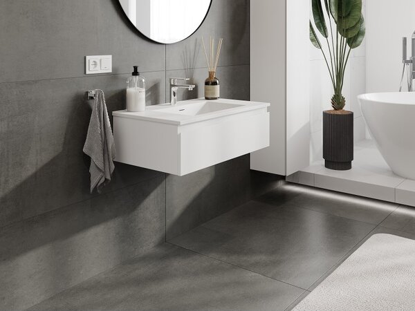 Mexen Orio, mobilier de baie 80 cm cu lavoar Otis, 1 sertar, alb mat, 91A10-08023-1-BF01-W18M01