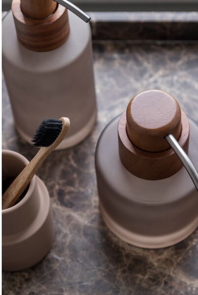 Dozator de săpun lichid maro din sticlă 310 ml Modest – Mette Ditmer Denmark