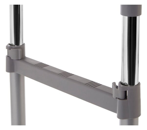 Suport pentru haine argintiu telescopic/cu roți din metal – Premier Housewares