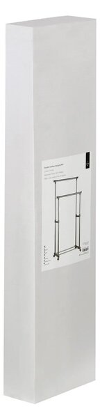 Suport pentru haine argintiu telescopic/cu roți din metal – Premier Housewares