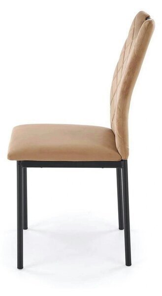 Scaun K577, bej - HLR 11, stofa catifelata/otel, 43x53x93 cm