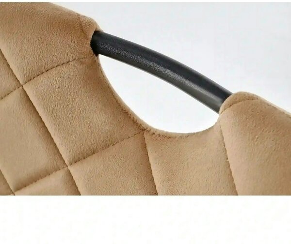 Scaun K577, bej - HLR 11, stofa catifelata/otel, 43x53x93 cm