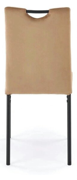 Scaun K577, bej - HLR 11, stofa catifelata/otel, 43x53x93 cm
