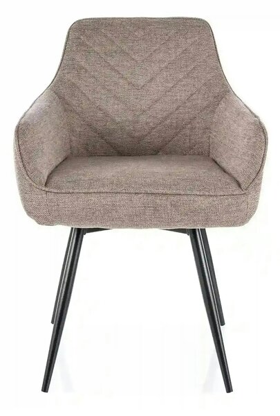 Scaun SERVIO, bej - Brego 34, stofa clasica/metal, 55x45x88 cm