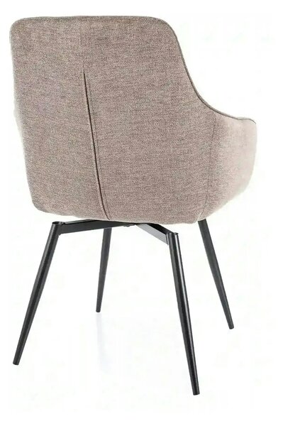 Scaun SERVIO, bej - Brego 34, stofa clasica/metal, 55x45x88 cm