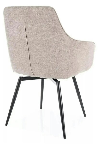 Scaun SERVIO, bej deschis - Brego 31, stofa clasica/metal, 55x58x88 cm