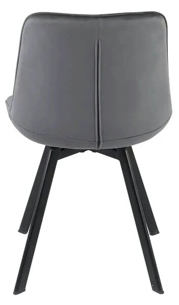 Scaun MONTI, gri - Bluvel 14, stofa catifelata/metal, 51x60x88 cm