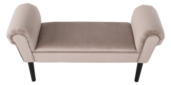 KONDELA Bancă, catifea Velvet, grej/negru, BURDA