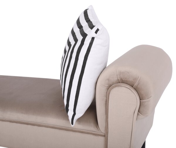 KONDELA Bancă, catifea Velvet, grej/negru, BURDA