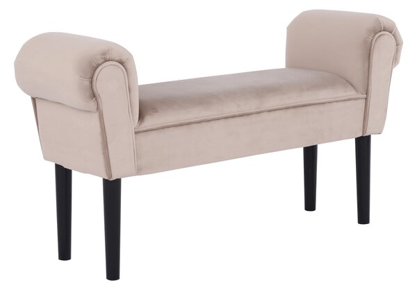 KONDELA Bancă, catifea Velvet, grej/negru, BURDA