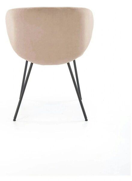 Scaun K587, bej - Mavel 38, stofa catifelata/otel, 60x58x77 cm