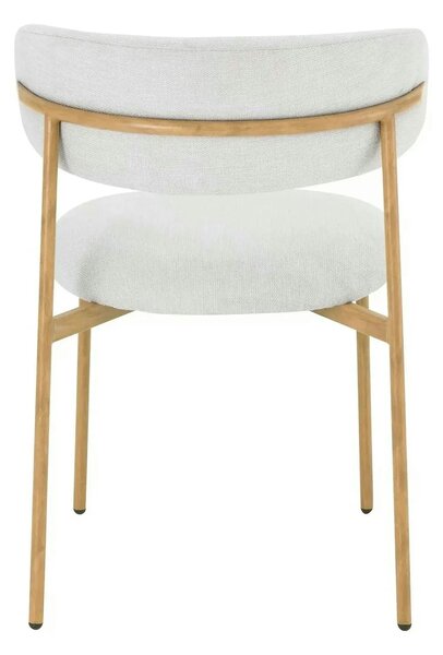 Scaun ELTON D, bej deschis - Brego 22/stejar, stofa clasica/metal, 56x