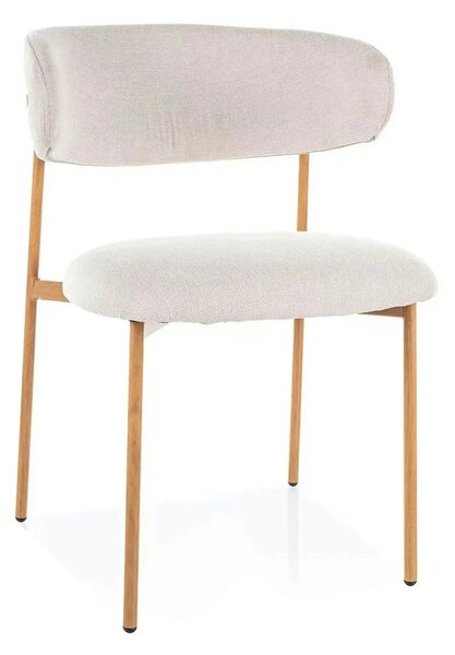 Scaun ELTON D, bej deschis - Brego 22/stejar, stofa clasica/metal, 56x