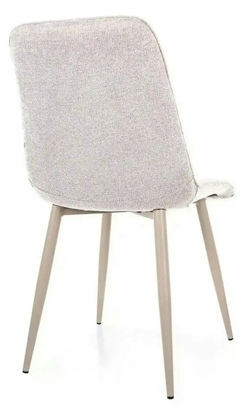 Scaun CHIC, bej deschis - Brego 22, stofa clasica/metal, 50x58x88 cm
