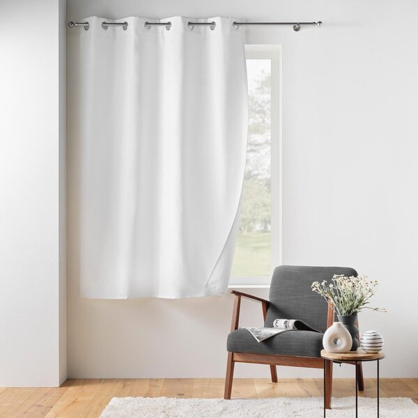 Draperie albă termoizolantă din microfibră 135x180 cm Micropolar – douceur d'intérieur