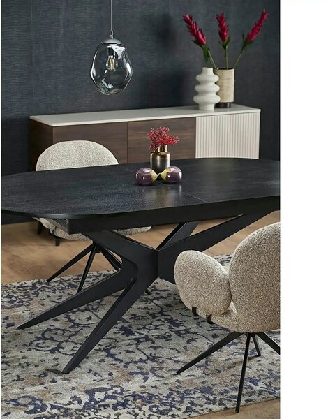 Masa extensibila SANDRO, negru, 180/240x100x76 cm