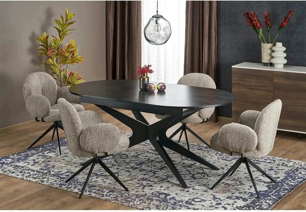 Masa extensibila SANDRO, negru, 180/240x100x76 cm