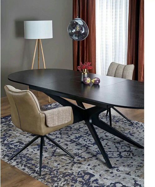 Masa extensibila SANDRO, negru, 180/240x100x76 cm