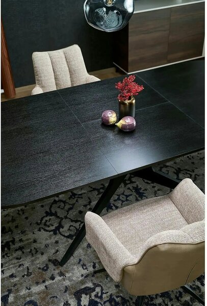 Masa extensibila SANDRO, negru, 180/240x100x76 cm