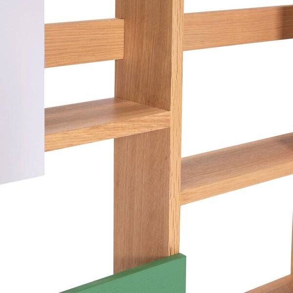 Raft etajat în culoare naturală cu aspect de lemn de stejar 110 cm Arki – Hübsch
