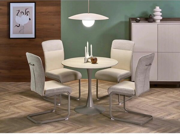 Scaun K584, bej/casmir, stofa clasica/otel, 46x60x100 cm