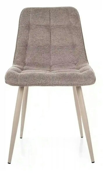 Scaun CHIC, bej - Brego 34, stofa clasica/metal, 50x58x88 cm