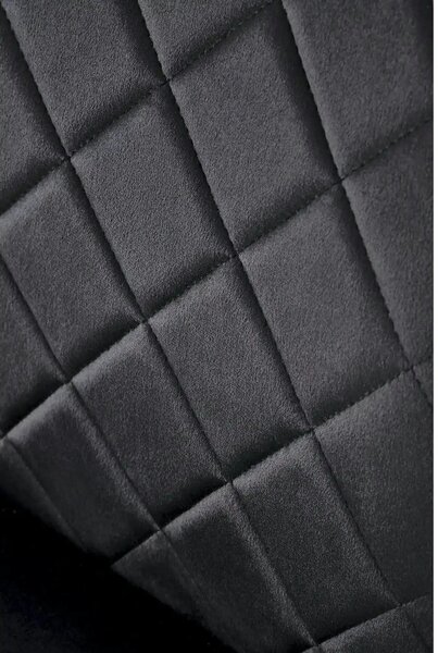 Scaun K578, negru - HLR 66/argintiu, stofa catifelata/otel, 43x53x93 c
