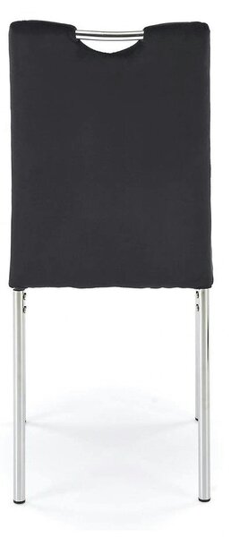 Scaun K578, negru - HLR 66/argintiu, stofa catifelata/otel, 43x53x93 c
