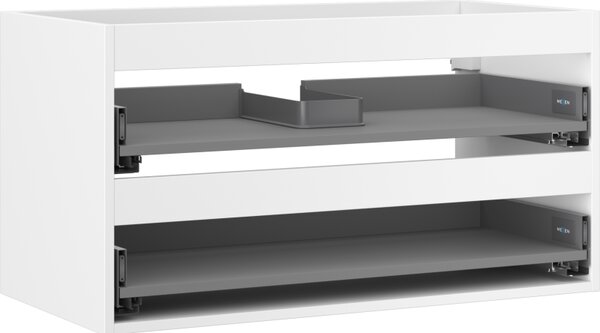 Mexen Box-A, dulap suspendat 90 cm, 2 sertare, alb mat, 91AX0-0900-470-2-01