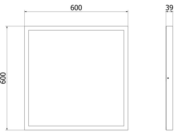 Mexen Brill-S, panou LED de tavan 60×60 cm, 40 W, alb neutru 4000K, L205-060-060-4040-70