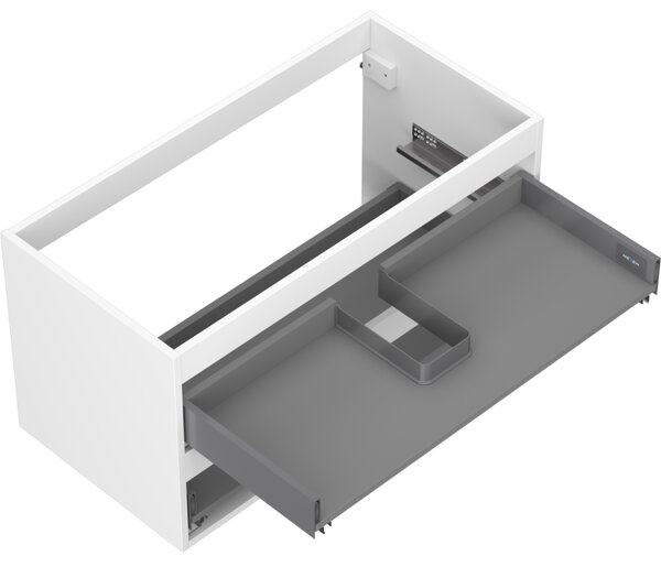 Mexen Box-A, dulap suspendat 90 cm, 2 sertare, alb mat, 91AX0-0900-470-2-01