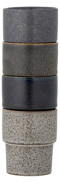 Cești maro 4 buc. pentru espresso din gresie 150 ml Ewan – Bloomingville