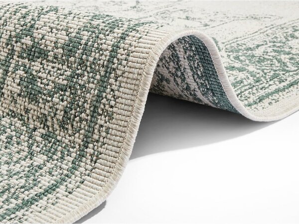 Covor adecvat pentru exterior NORTHRUGS Borbon, 80 x 150 cm, verde-crem