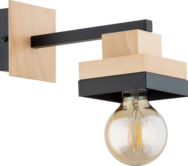 Aplica de perete MIKO 1xE27/15W/230V, negru/bej