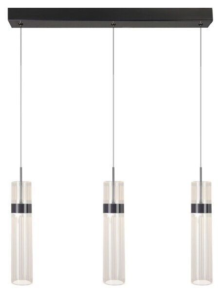 Lustră LED suspendată pe cablu AMBIENTE 3xLED/6W/230V 3000/4000/6000K neagră