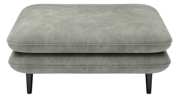 Taburet SOLANO, stofa catifelata gri - Riviera 91, 108x74x45 cm