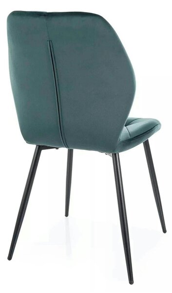 Scaun RICK, verde inchis - Bluvel 78, stofa catifelata/metal, 48x41x86