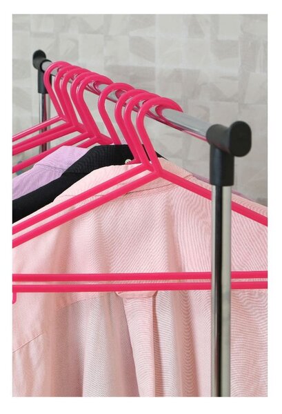 Suport pentru haine argintiu telescopic/cu roți din metal – Premier Housewares