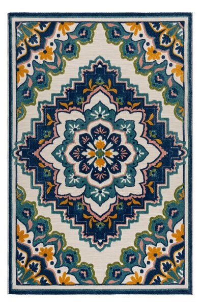 Covor de exterior albastru 200x290 cm Beach Floral – Flair Rugs