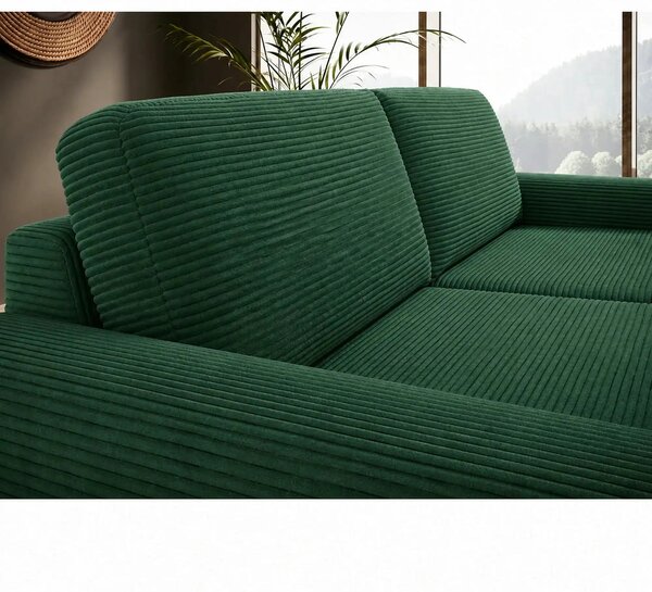 Canapea extensibila VANILLA 160, stofa catifelata verde - Cloud 39, 22