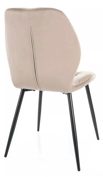 Scaun RICK, bej - Bluvel 40, stofa catifelata/metal, 48x56x86 cm