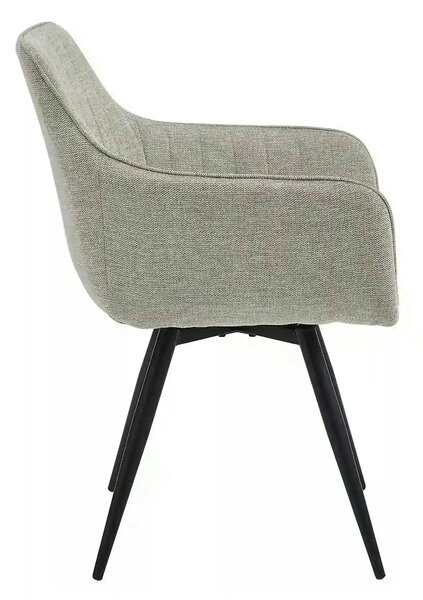 Scaun BALLO, bej deschis/negru, stofa clasica/metal, 56x58x84 cm