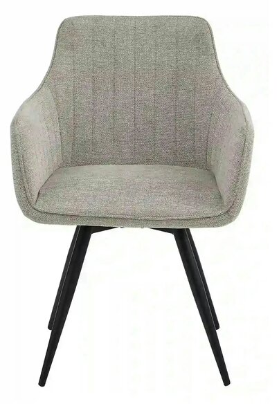 Scaun BALLO, bej deschis/negru, stofa clasica/metal, 56x58x84 cm