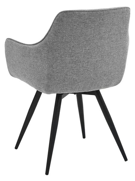 Scaun BALLO, gri/negru, stofa clasica/metal, 56x58x84 cm