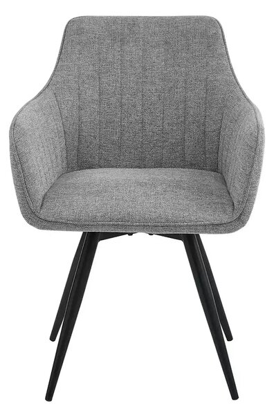 Scaun BALLO, gri/negru, stofa clasica/metal, 56x58x84 cm
